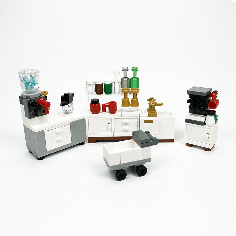 Kitchen Appliances Cabinet - MOC blok kreatywne zabawki urządzenia kuchenne