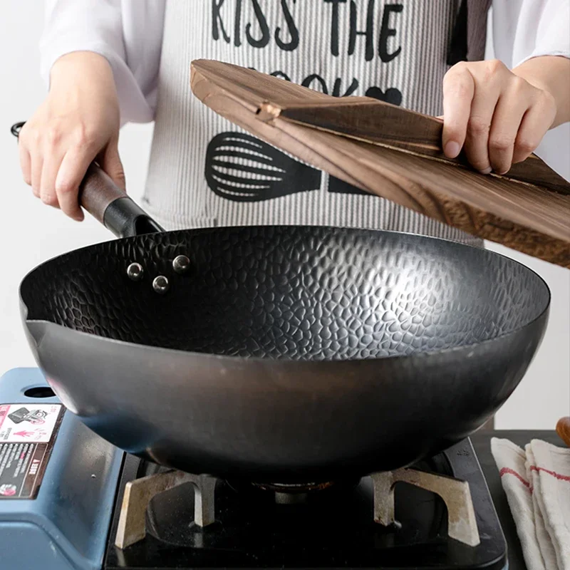 Wok Electric Flat - Wok ze stali węglowej 32 cm,