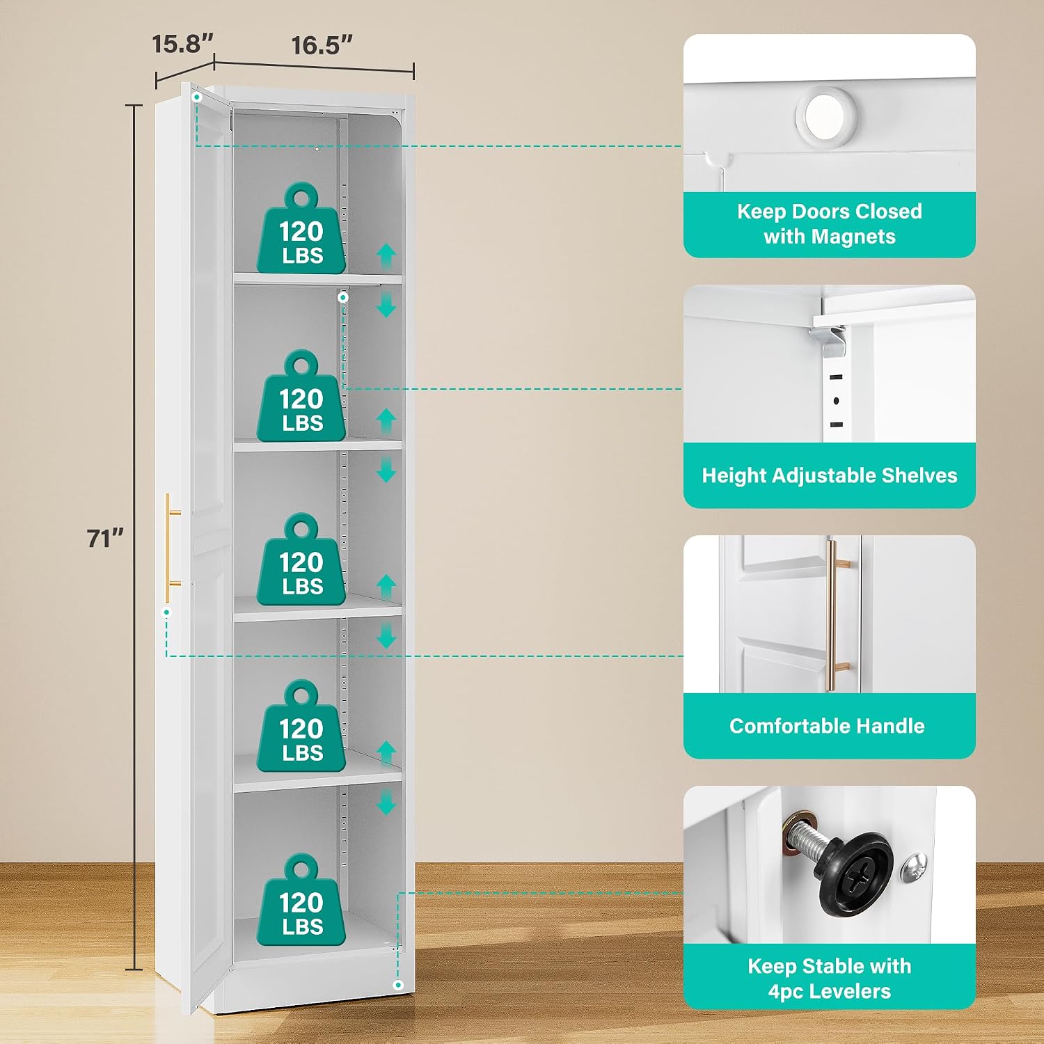 Wysoka, wąska szafka do przech – Kitchen Appliances Cabinet recenzja i cena