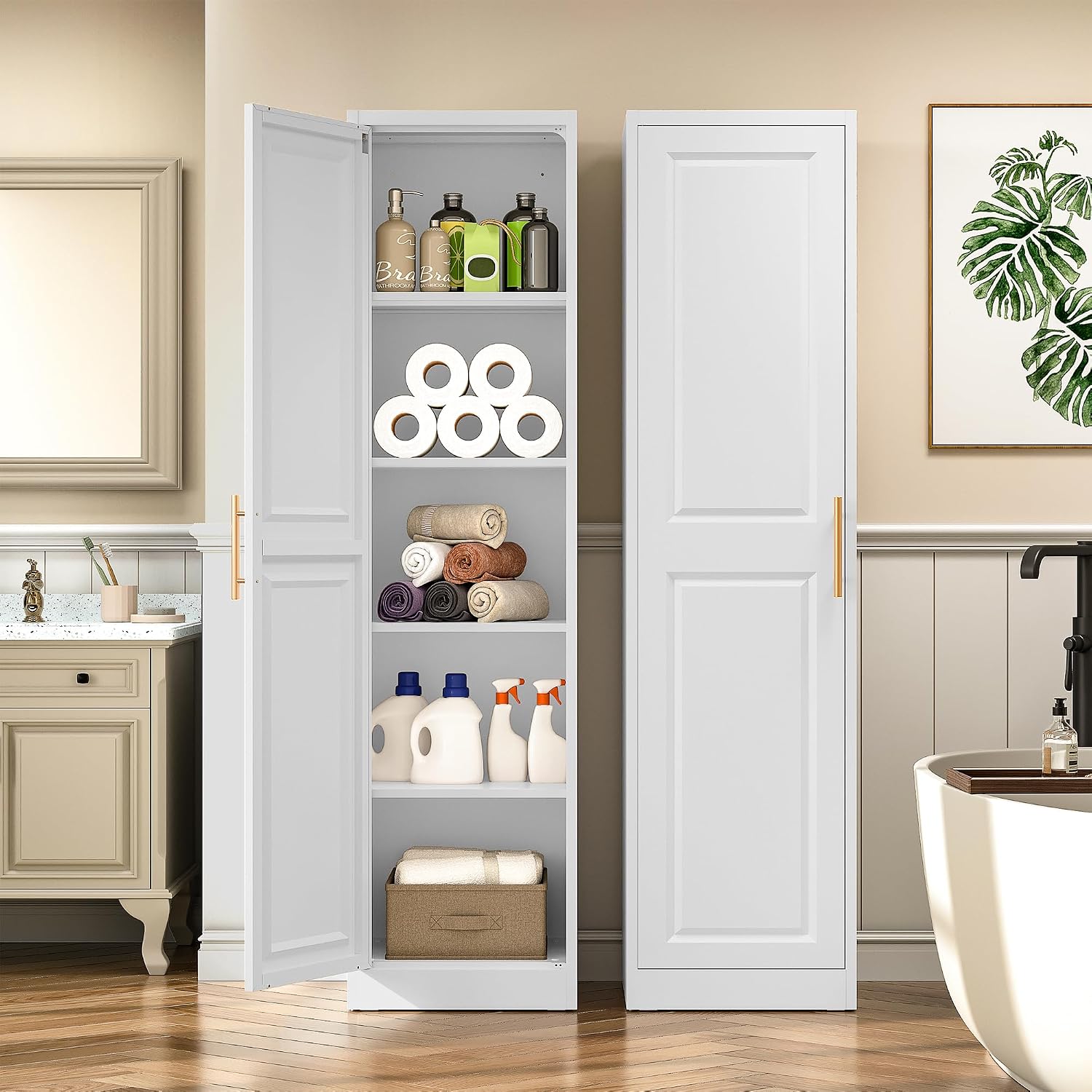 Wysoka, wąska szafka do przech – Kitchen Appliances Cabinet recenzja i cena