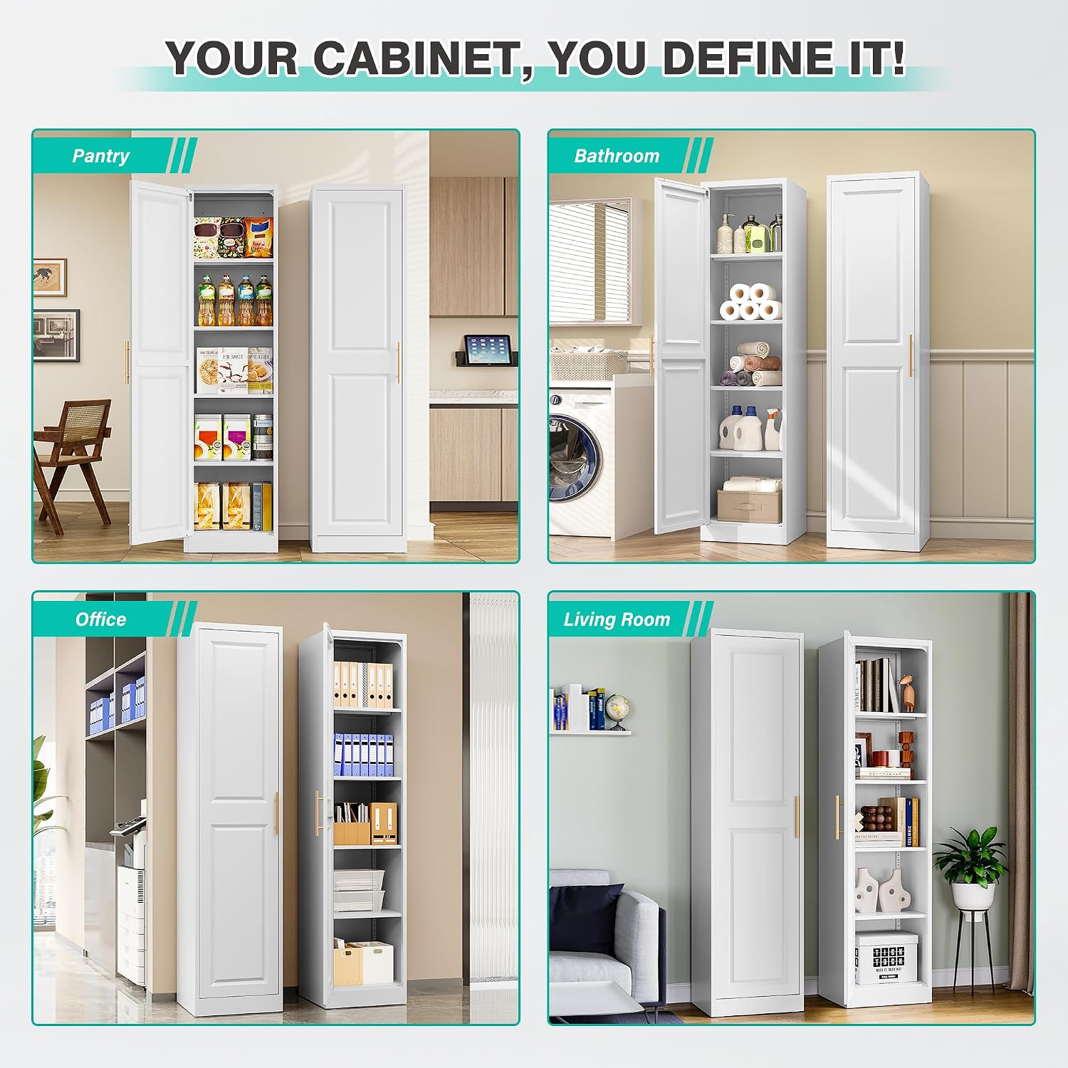 Wysoka, wąska szafka do przech – Kitchen Appliances Cabinet recenzja i cena