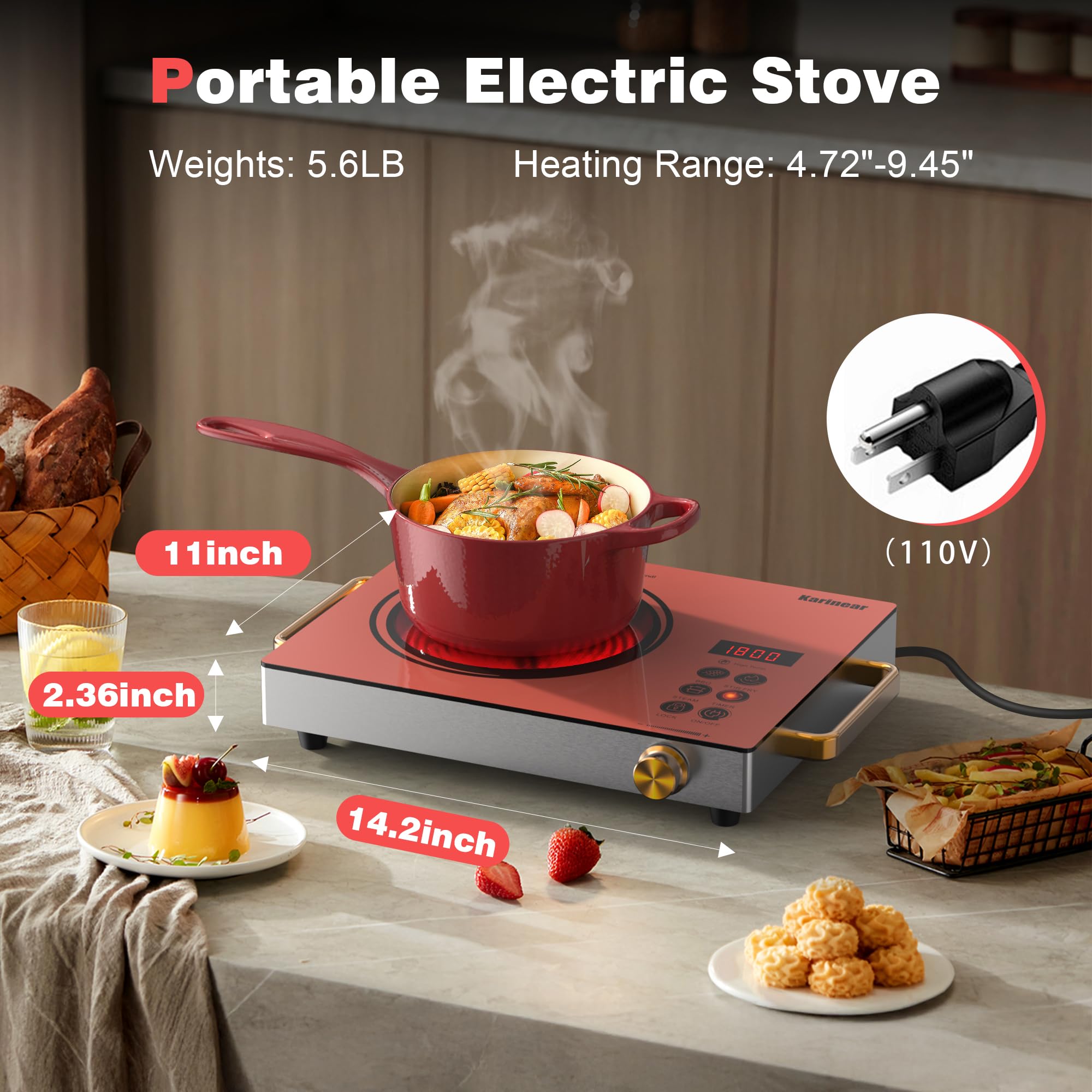 Karinear Przenośna Kuchenka El – Kitchen Appliances Electric Stove recenzja i cena