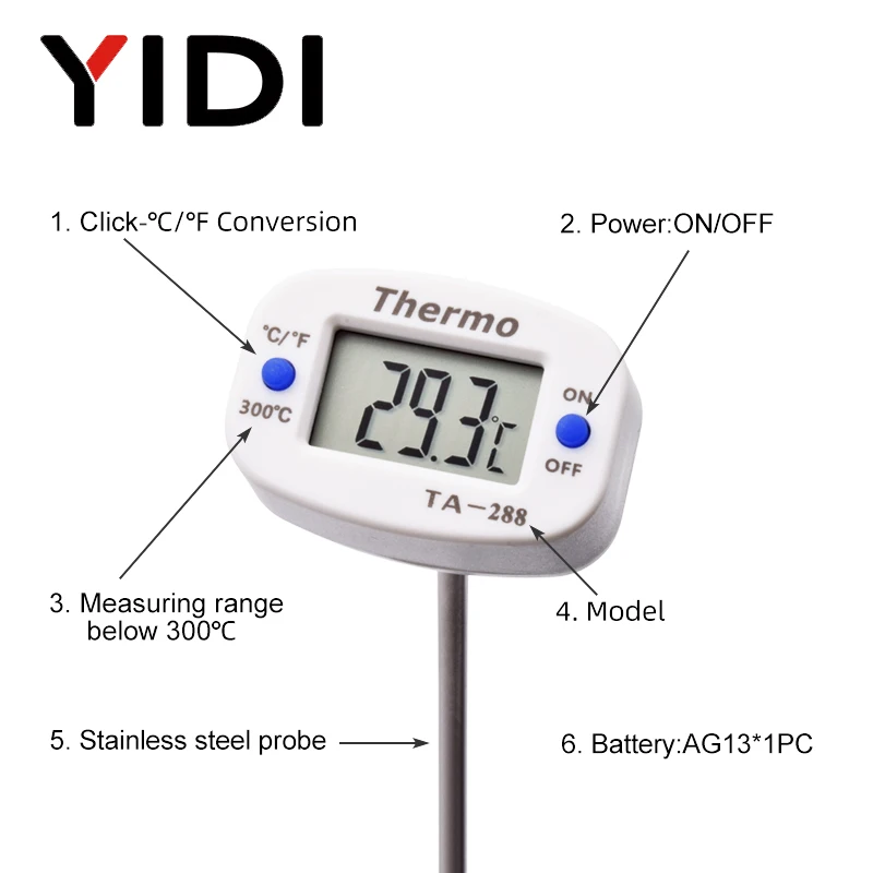 TA288 LCD cyfrowy termometr do – Kitchen Appliances Video recenzja i cena